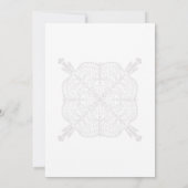 Minimale Boheemse Mandala Kunst Boho Bruiloft Kaart (Achterkant)