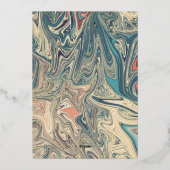 Minimale Bohemen Artistic Abstract Wedding Gold Folie Uitnodiging (Achterkant)