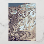 Minimale Bohemian Earth Tone Abstract Wedding Gold Folie Uitnodiging (Achterkant)