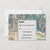 Minimale Bohemian Grey Abstract Artistic Wedding RSVP Kaartje (Voorkant)