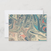 Minimale Bohemian Grey Abstract Artistic Wedding RSVP Kaartje (Achterkant)