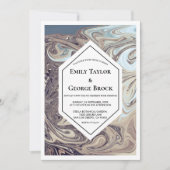 Minimale Bohemische Aarde Tone Abstract Art Weddin Kaart (Voorkant)