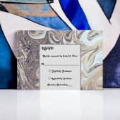 Minimale Bohemische Aarde Tone Abstract Art Weddin RSVP Kaartje