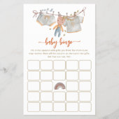 Minimale Boho Baby shower Bingo Flyer (Voorkant)