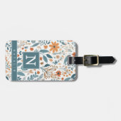Minimale Boho Bloemen Achtergrond Bagage Label (Voorkant horizontaal)