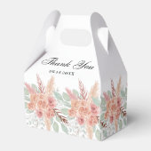 Minimale Boho bloemenbruiloft Bedankdoosjes (Achterkant)