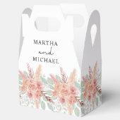 Minimale Boho bloemenbruiloft Bedankdoosjes (Geopend)