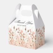 Minimale Boho bloemenbruiloft Bedankdoosjes (Achterkant)