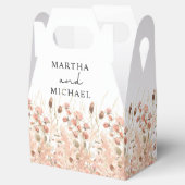 Minimale Boho bloemenbruiloft Bedankdoosjes (Geopend)