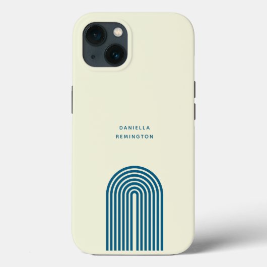 Minimale boho Blue Arch Line Case-Mate iPhone Case (Achterkant)