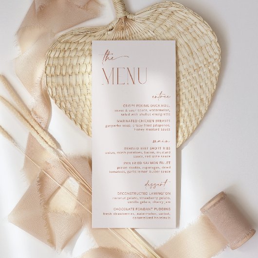 Minimale Boho, Bohemen, Modern, Menu Vrijgezellenf