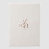 Minimale Boho Botanische bruiloft Vellum Uitnodigingen (Voorkant)