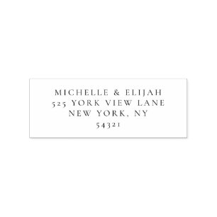 Minimale Boho bruiloft retour adres stempel