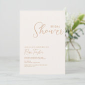 Minimale Boho Bruiloftsborrel Kaart (Staand voorkant)