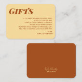 Minimale Boho-cadeaus voor details Sluitkaart brui Informatiekaartje (Voorkant / Achterkant)