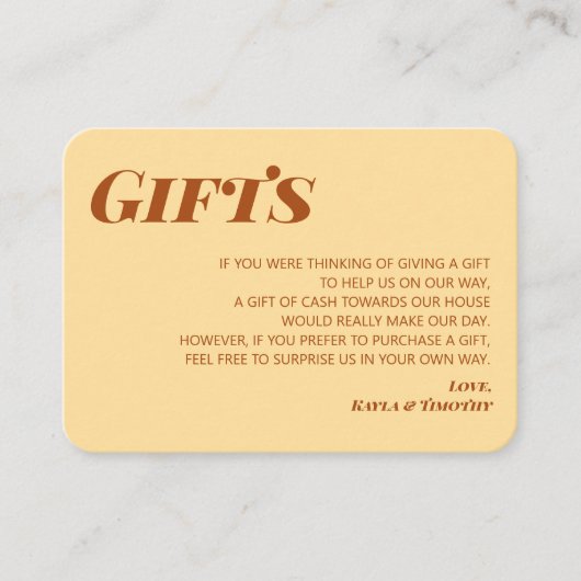 Minimale Boho-cadeaus voor details Sluitkaart brui Informatiekaartje (Voorkant)