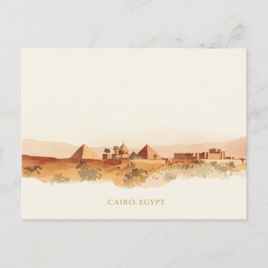 Minimale Boho Caïro Egypte Reis Briefkaart (Voorkant)