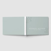Minimale Boho Chic Groene Bruiloft Gastenboek (Volledig)