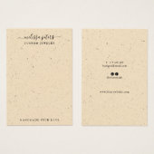 Minimale Boho Chic-Kaart voor juwelenweergave Visitekaartje (Voorkant /achterkant)