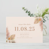 Minimale Boho chique bruiloft Bewaar de datum Save The Date (Staand voorkant)