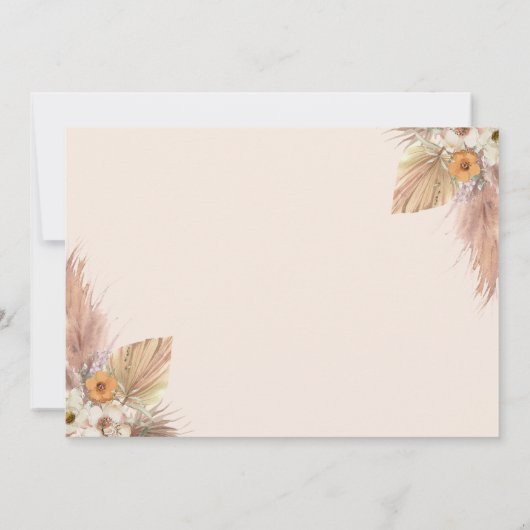 Minimale Boho chique bruiloft Bewaar de datum Save The Date (Achterkant)
