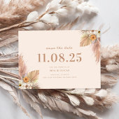 Minimale Boho chique bruiloft Bewaar de datum Save The Date