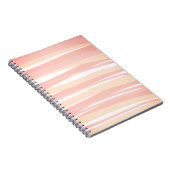 Minimale Boho chique perzik roze Abstracte streep  Notitieboek (Rechterzijde)
