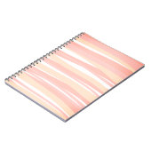Minimale Boho chique perzik roze Abstracte streep  Notitieboek (Linkerzijde)