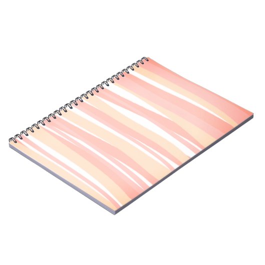 Minimale Boho chique perzik roze Abstracte streep  Notitieboek (Linkerzijde)