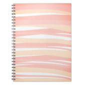 Minimale Boho chique perzik roze Abstracte streep  Notitieboek (Voorkant)