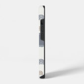 Minimale Boho Esthetiek Regenboog Monogram iPhone Hoesje (Linkerkant)