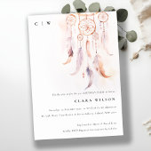 Minimale Boho Feather Dreamcatcher Verjaardag Kaart