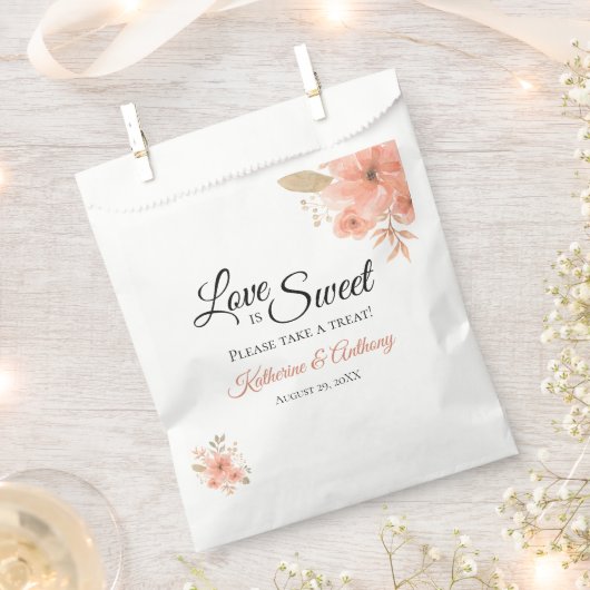 Minimale Boho Floral Bruiloft Favor Bag Bedankzakje (Geknipt)