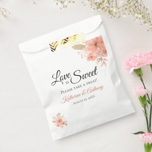 Minimale Boho Floral Bruiloft Favor Bag Bedankzakje (Gezegeld)