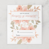 Minimale Boho Floral Bruiloft Gevouwen Plaats Kaar Plaatskaartje (Buitenkant ongevouwen)