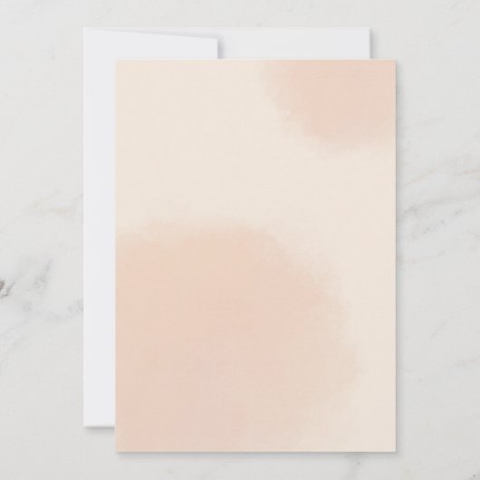 Minimale Boho Floral bruiloft uitnodiging (Achterkant)