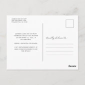 Minimale Boho Foto Boog Zwart Wit Save the Date Briefkaart (Achterkant)