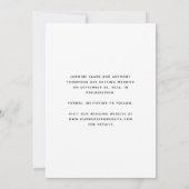 Minimale Boho-foto-boogscript in zwart en wit Save The Date (Achterkant)