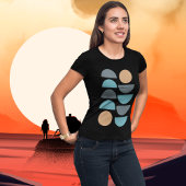 Minimale Boho-halve cirkel T-shirt