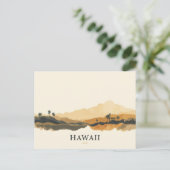 Minimale Boho Hawaï USA Reis Briefkaart (Staand voorkant)