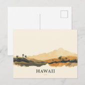Minimale Boho Hawaï USA Reis Briefkaart (Voorkant / Achterkant)