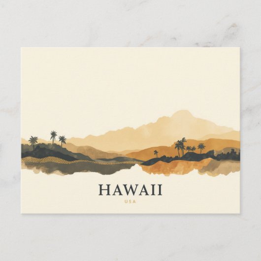 Minimale Boho Hawaï USA Reis Briefkaart (Voorkant)