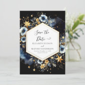 Minimale Boho Hemelse Huwelijk Save The Date (Staand voorkant)