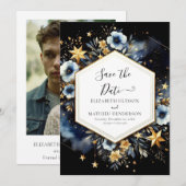 Minimale Boho Hemelse Huwelijk Save The Date (Voorkant / Achterkant)