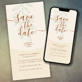 Minimale Boho herfsttoon bruiloft