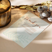 Minimale Boho herfsttoon bruiloft Bedankkaart