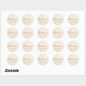 Minimale Boho herfsttoon bruiloft Ronde Sticker (Vel)