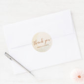 Minimale Boho herfsttoon bruiloft Ronde Sticker (Envelop)
