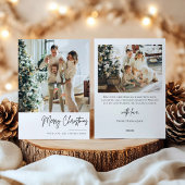 Minimale Boho-kerstkaart Feestdagenkaart