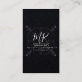 Minimale Boho Mandala Yoga Macrame Visitekaartje (Achterkant)